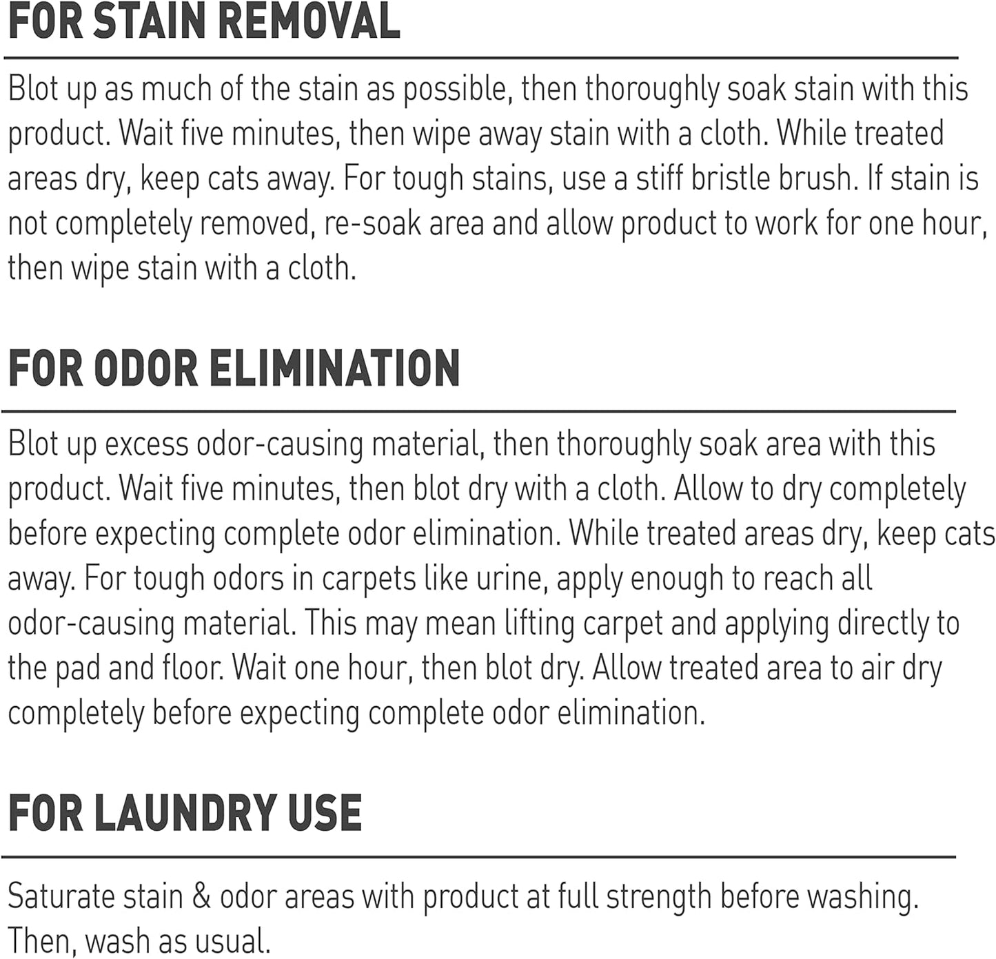 Natures miracle oxy formula set in stain destroyer 24oz feline cleaning cat spray
