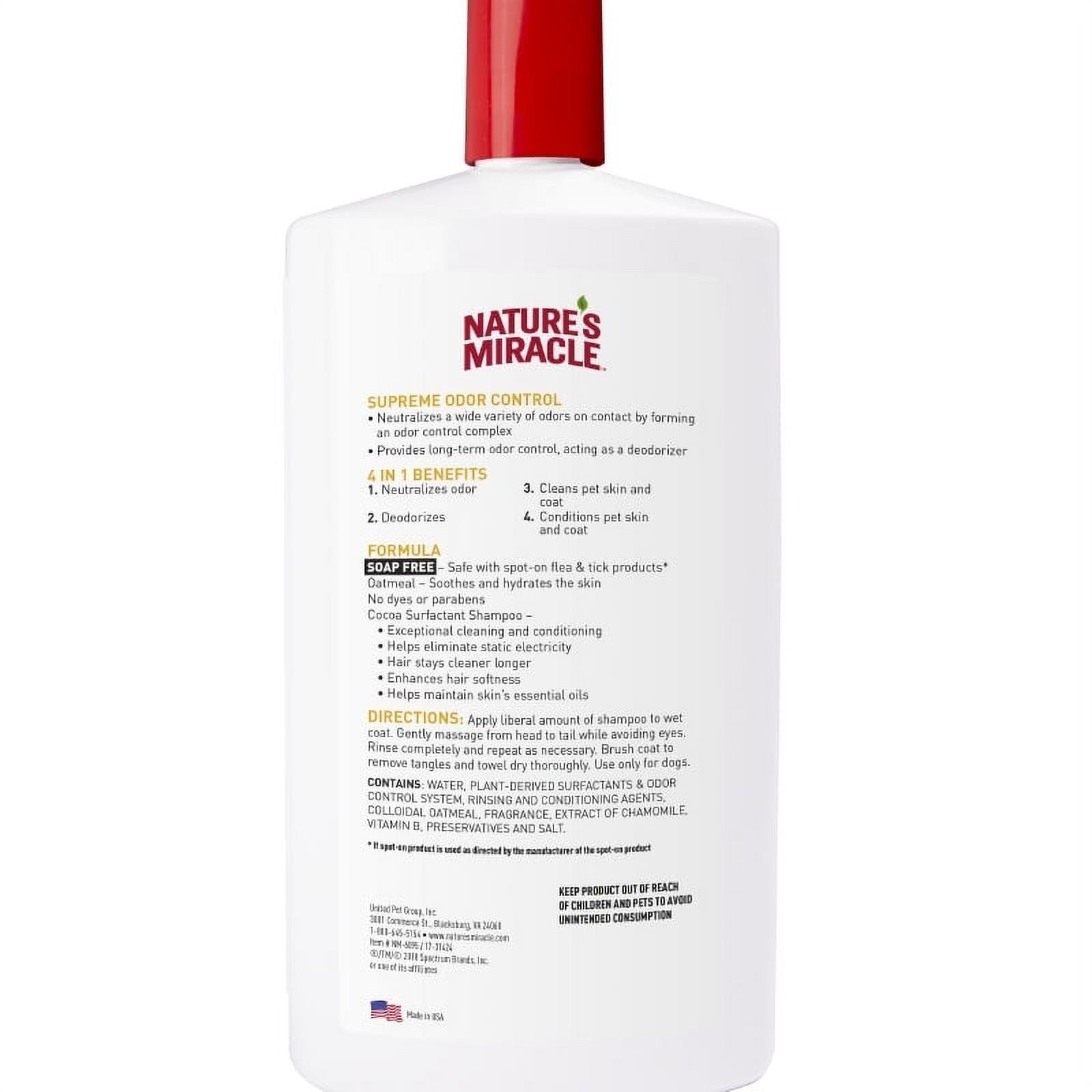 Natures miracle skin & coat supreme odor control honey sage scent dog shampoo conditioner 32oz shampoo