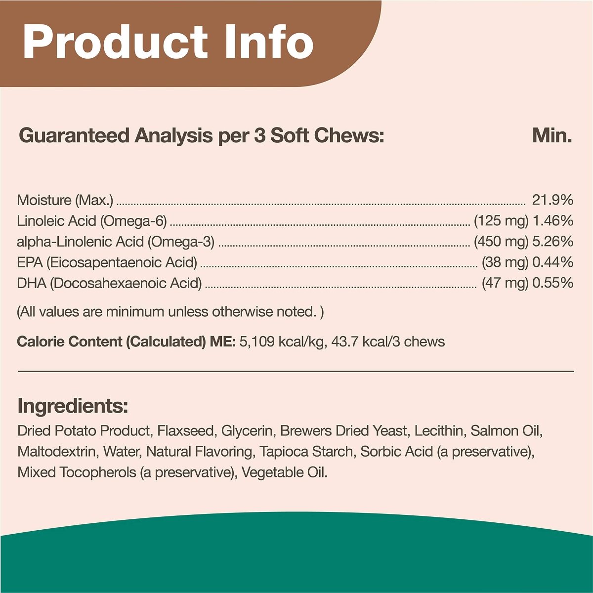 NaturVet Omega - Gold Plus Salmon Oil for Dogs & Cats - Supports Healthy Skin & Glossy Coat - Enhanced with DHA - EPA - Omega - 3 & Omega - 6 - 90 Soft Chews - dog supplement - 797801036924