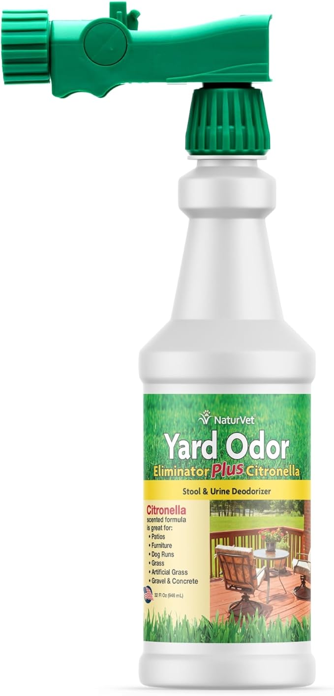 NaturVet – Yard Odor Eliminator – Eliminate Stool and Urine Odors from Lawn and Yard – Designed for Use on Grass, Plants, Patios