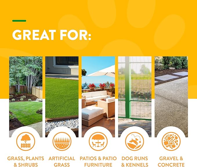 NaturVet – Yard Odor Eliminator – Eliminate Stool and Urine Odors from Lawn and Yard – Designed for Use on Grass, Plants, Patios