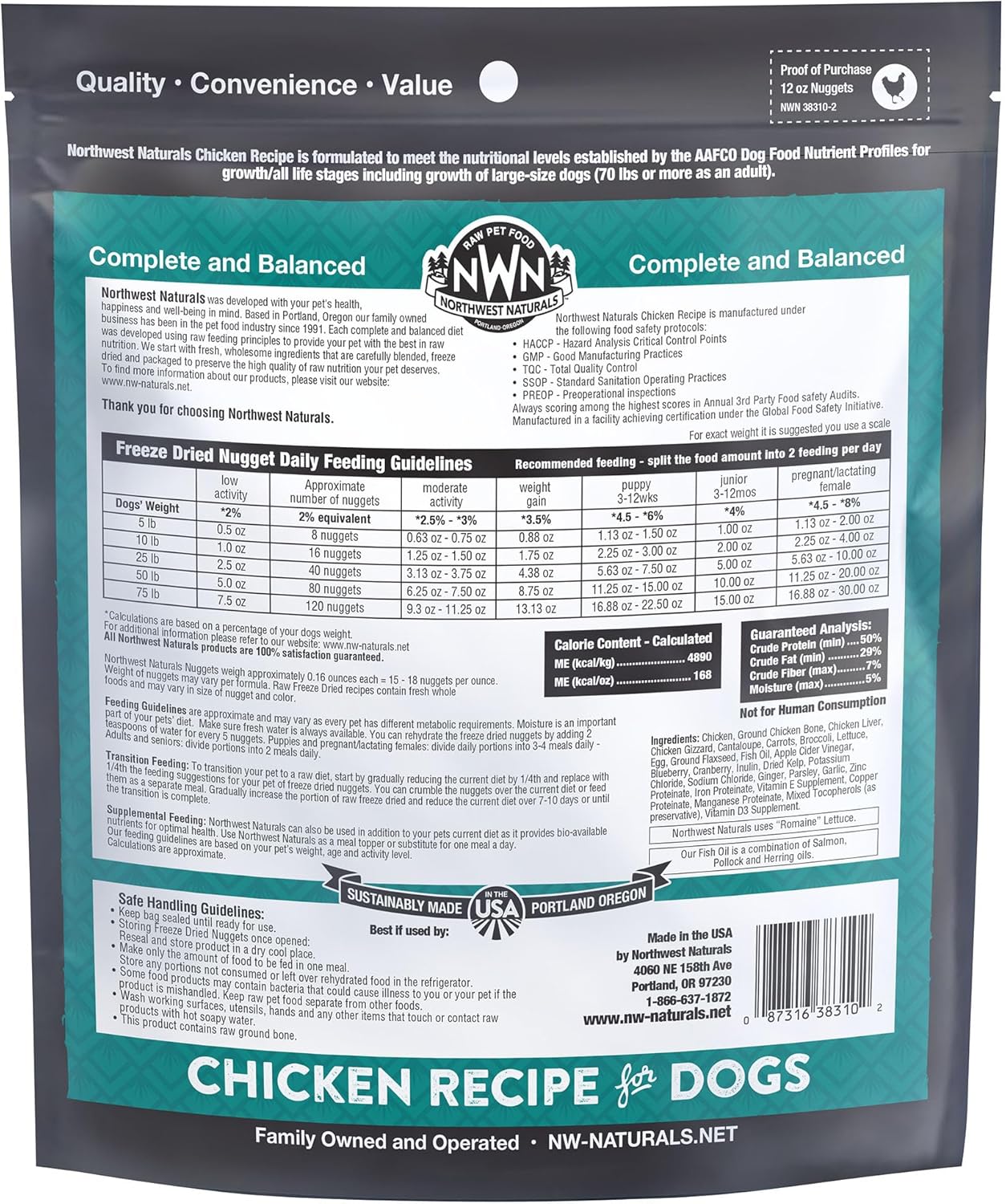 Northwest Naturals Chicken Recipe for Dogs
