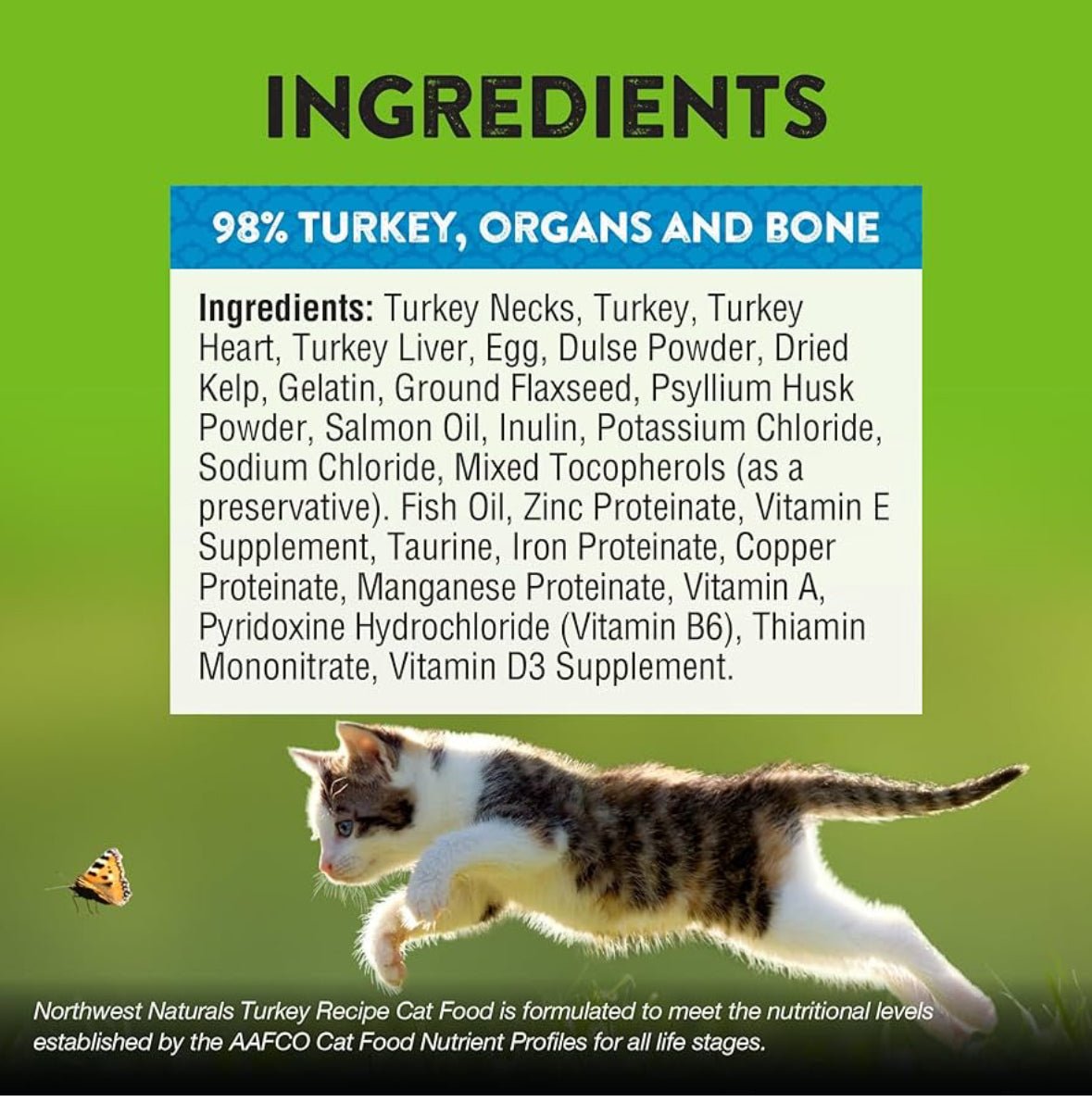 Northwest Naturals Freeze - Dried Turkey Cat & Kitten Food