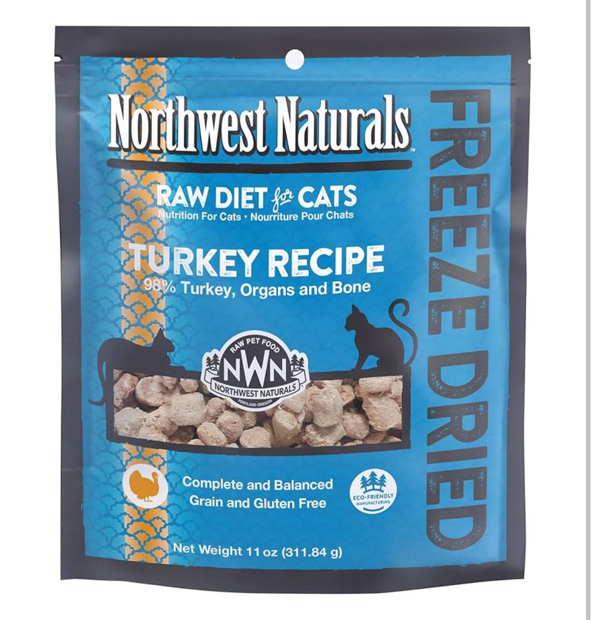 Northwest Naturals Freeze - Dried Turkey Cat & Kitten Food