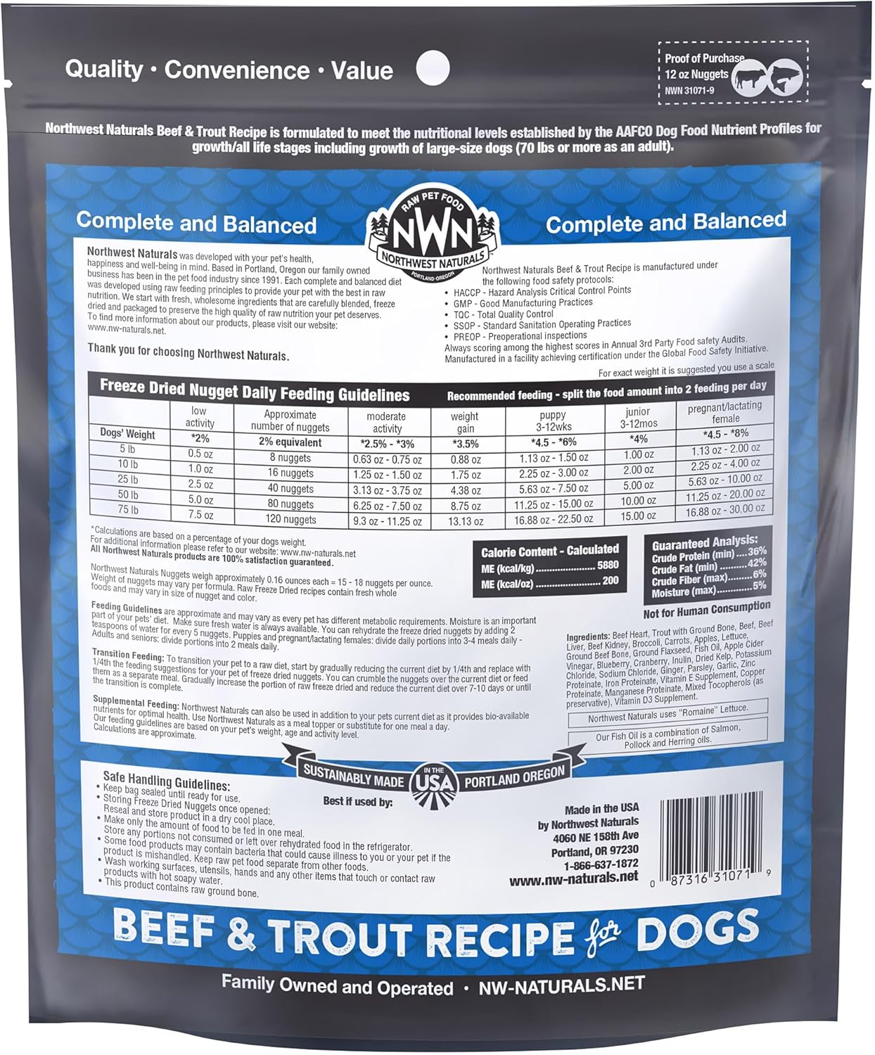 Northwest naturals raw diet for dogs beef and trout recipe