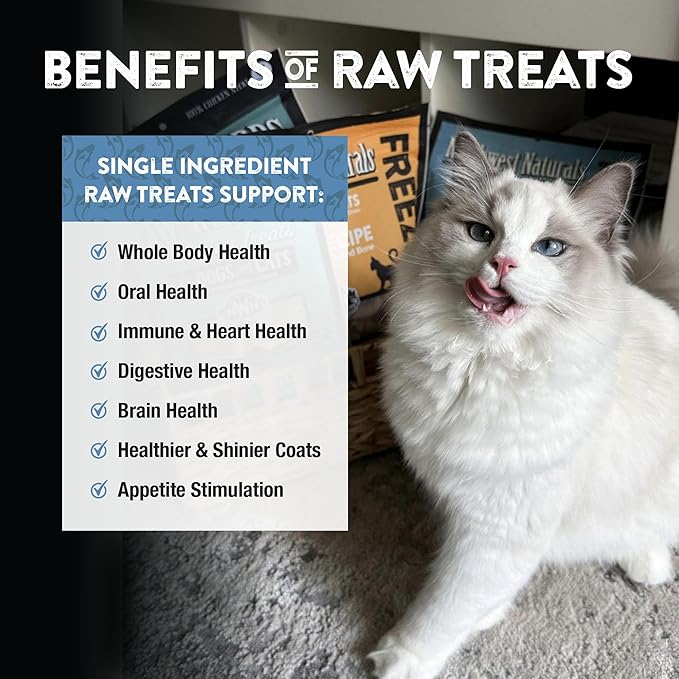Northwest naturals raw rewards dog & cat treats freeze dried white fish 2.5oz