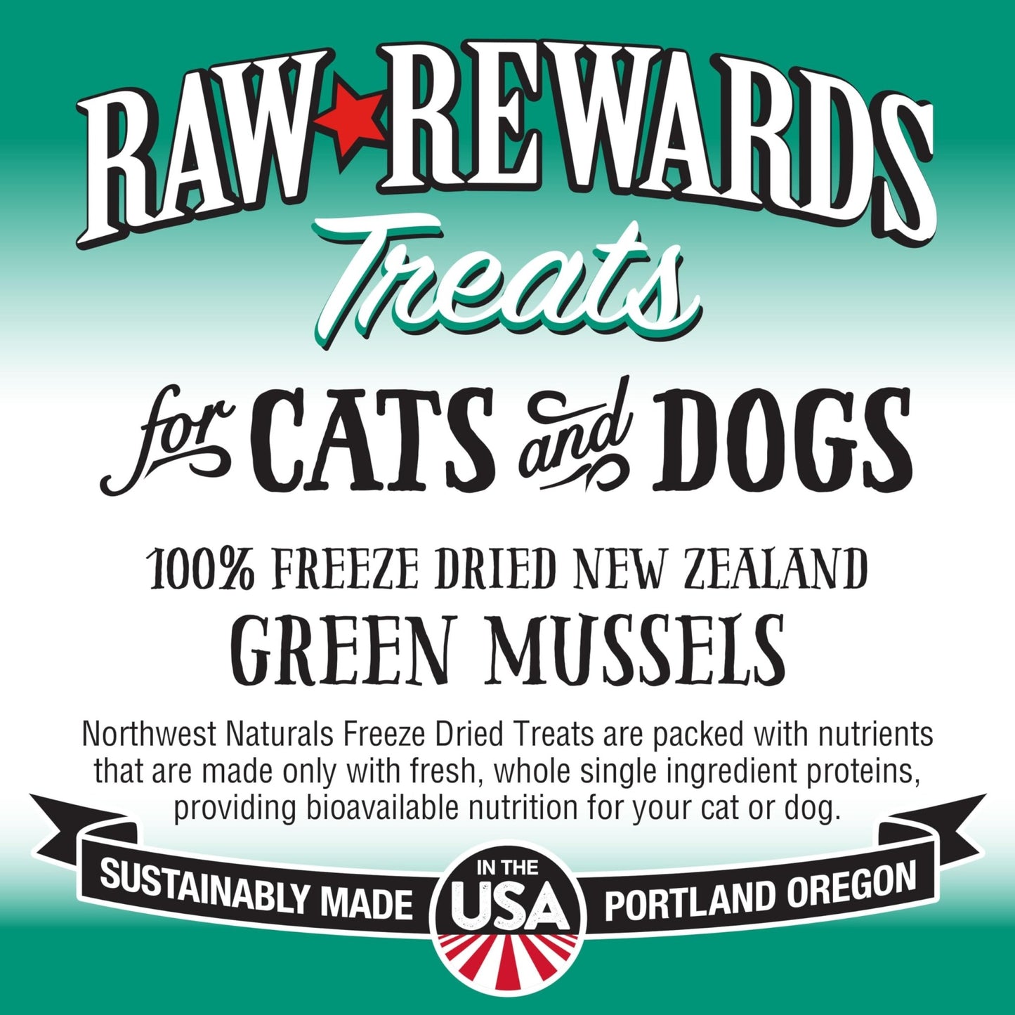 Northwest Naturals Raw Rewards Freeze - Dried Green Lipped Mussel Treats - 2 oz