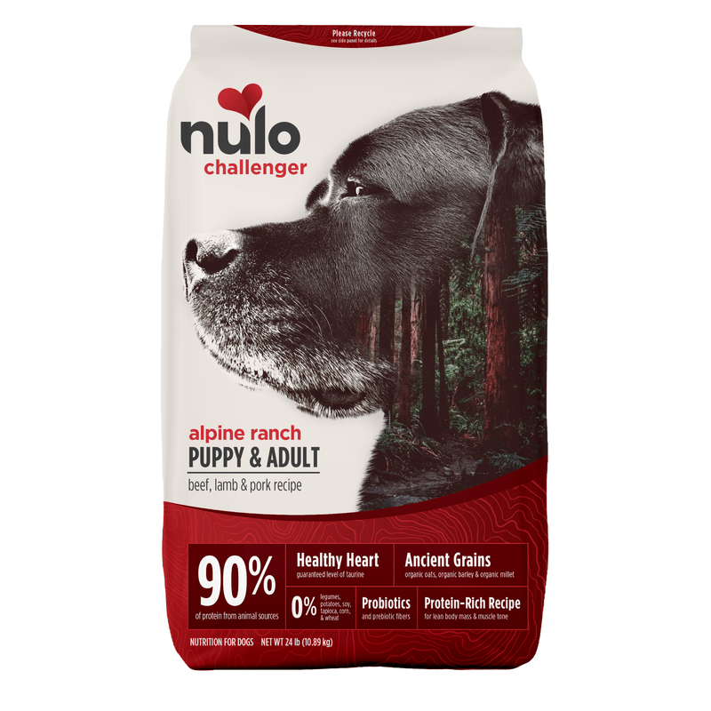 Nulo Challenger Puppy & Adult Alpine Ranch Beef, Lamb & Pork Dry Dog Food, 24 - lb bag