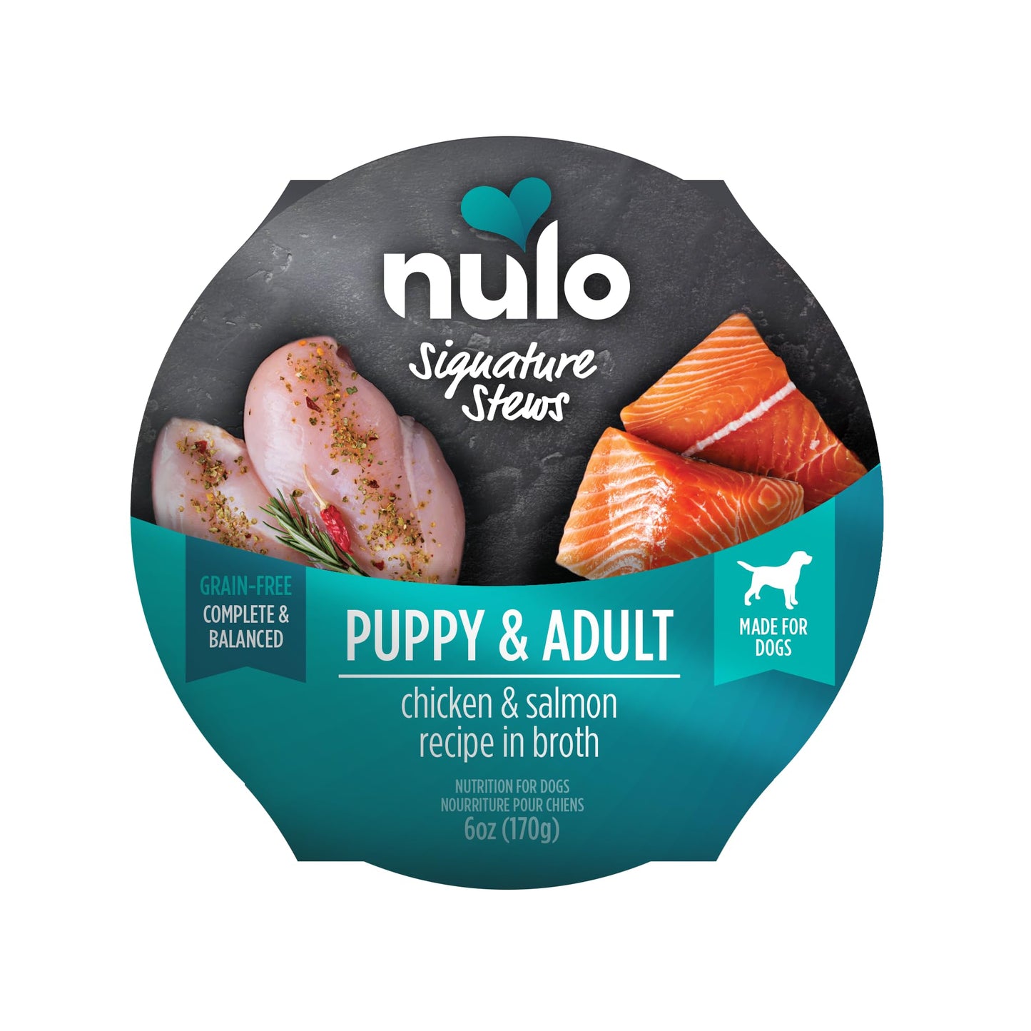Nulo Dog Signature Stew Chicken & Salmon In Broth 6 Oz Cup