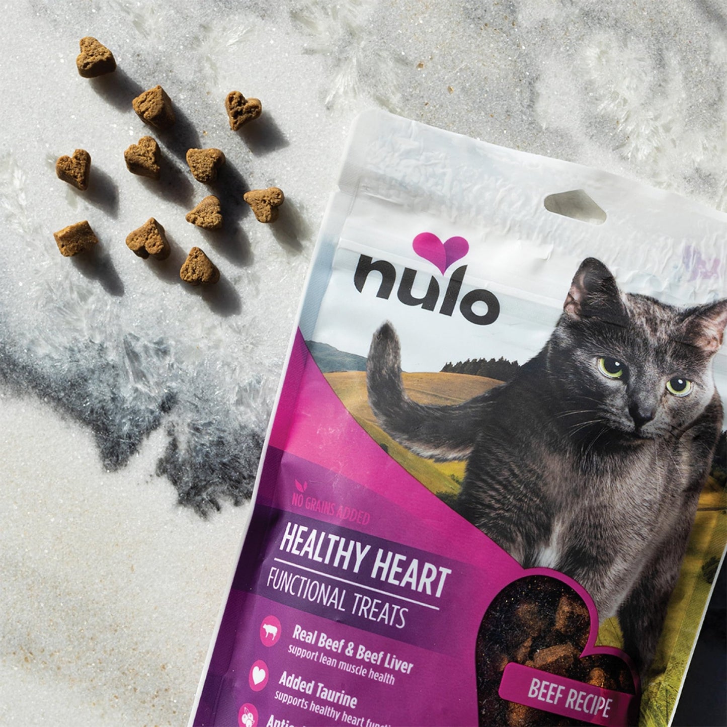 Nulo Healthy Heart Functional Treats Grain - Free With Added Taurine Beef Recipe For Cats & Kittens