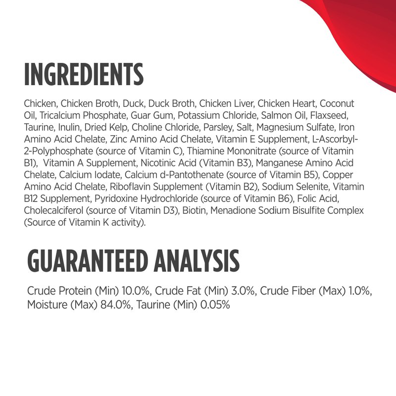 Nulo real shreds with organ meat chicken & duck recipe in broth wet canned cat food 2.8oz