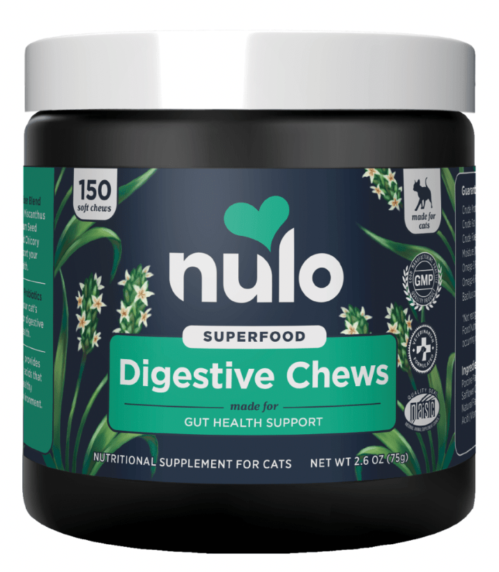 Nulo superfood digestive chews gut health support nutritional supplement for cats 150ct