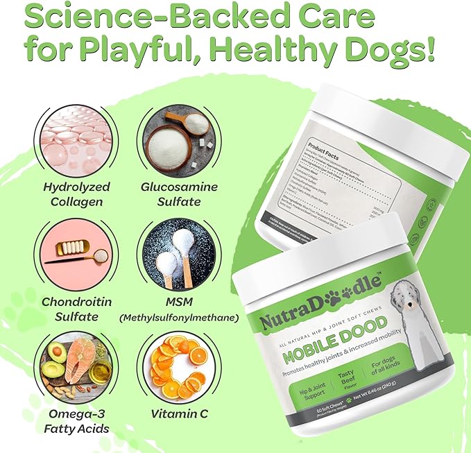 Nutradoodle all natural hip and joint soft chews - mobile dood