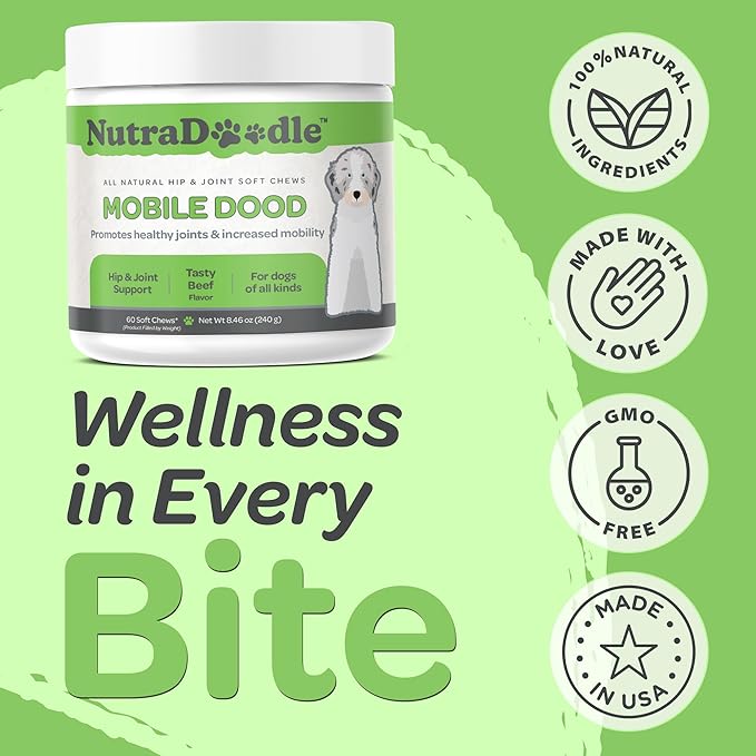 Nutradoodle all natural hip and joint soft chews - mobile dood