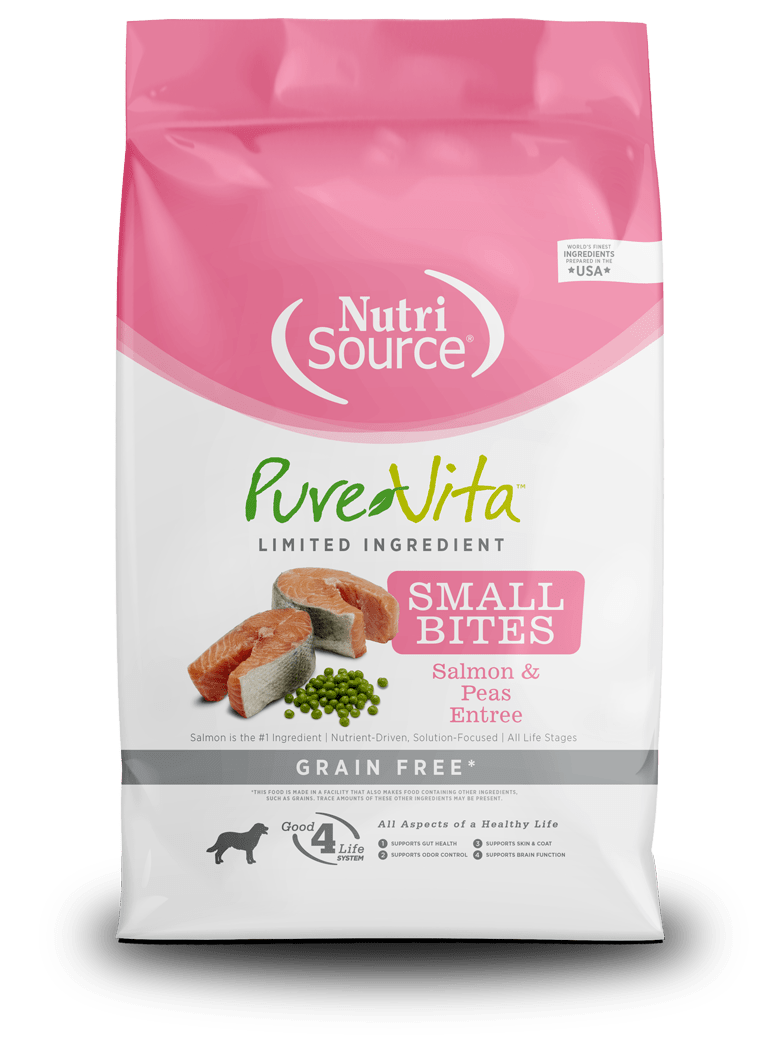NUtri source pure vita small bites salmon and peas entree 4 lb