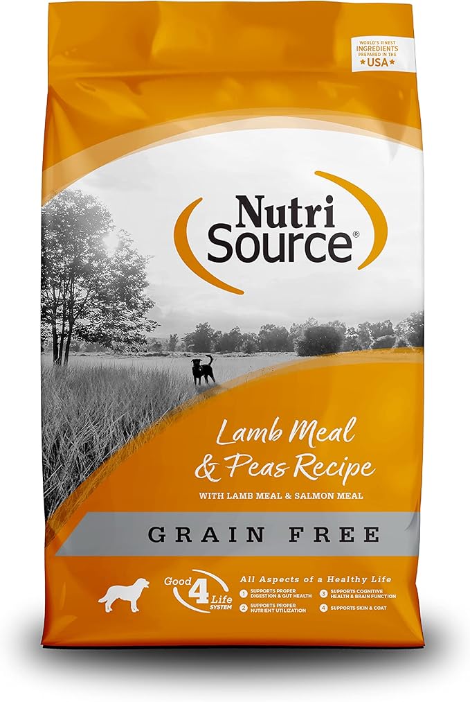 Nutrisource lamb & peas grain free 15lb dry dog kibble