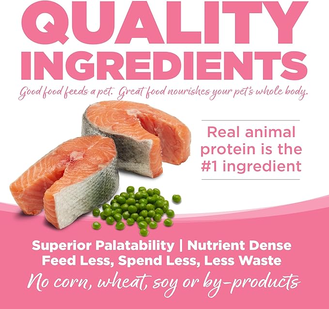 Nutrisource pure vita grain free salmon & peas entree dry dog food kibble 25lbs