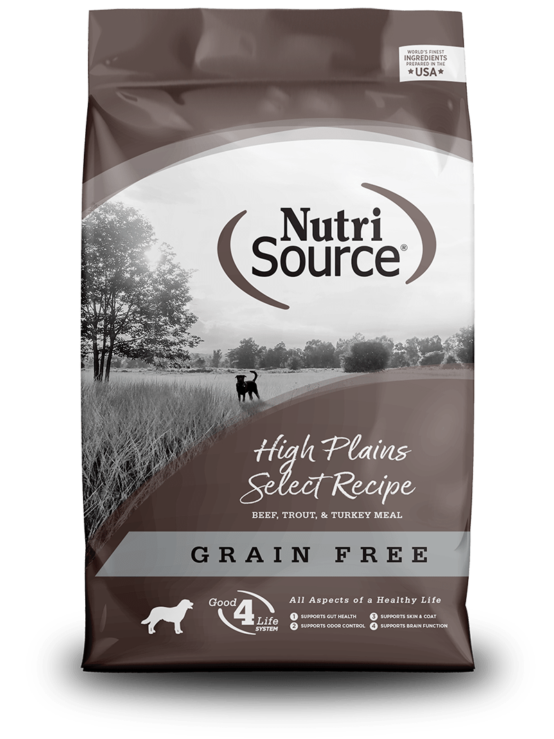 Nutrisource small bites high plains select recipe grain free 4lb dry dog food
