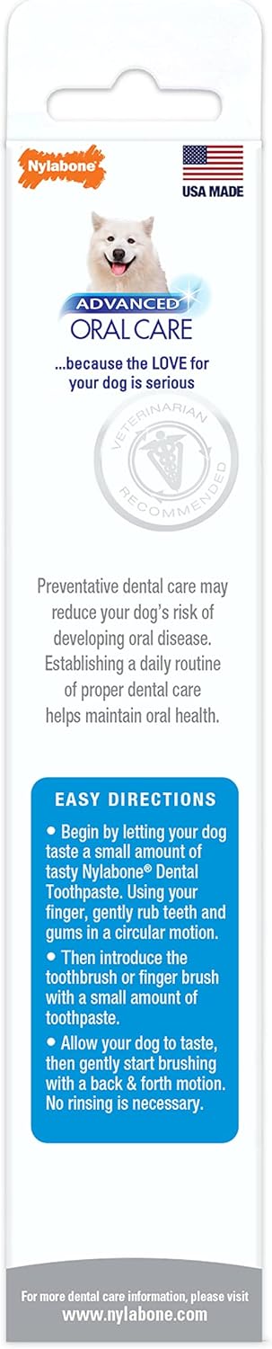 Nylabone Advanced Oral Care Tartar Control Original Flavor Dog Toothpaste, 2.5 - oz tube