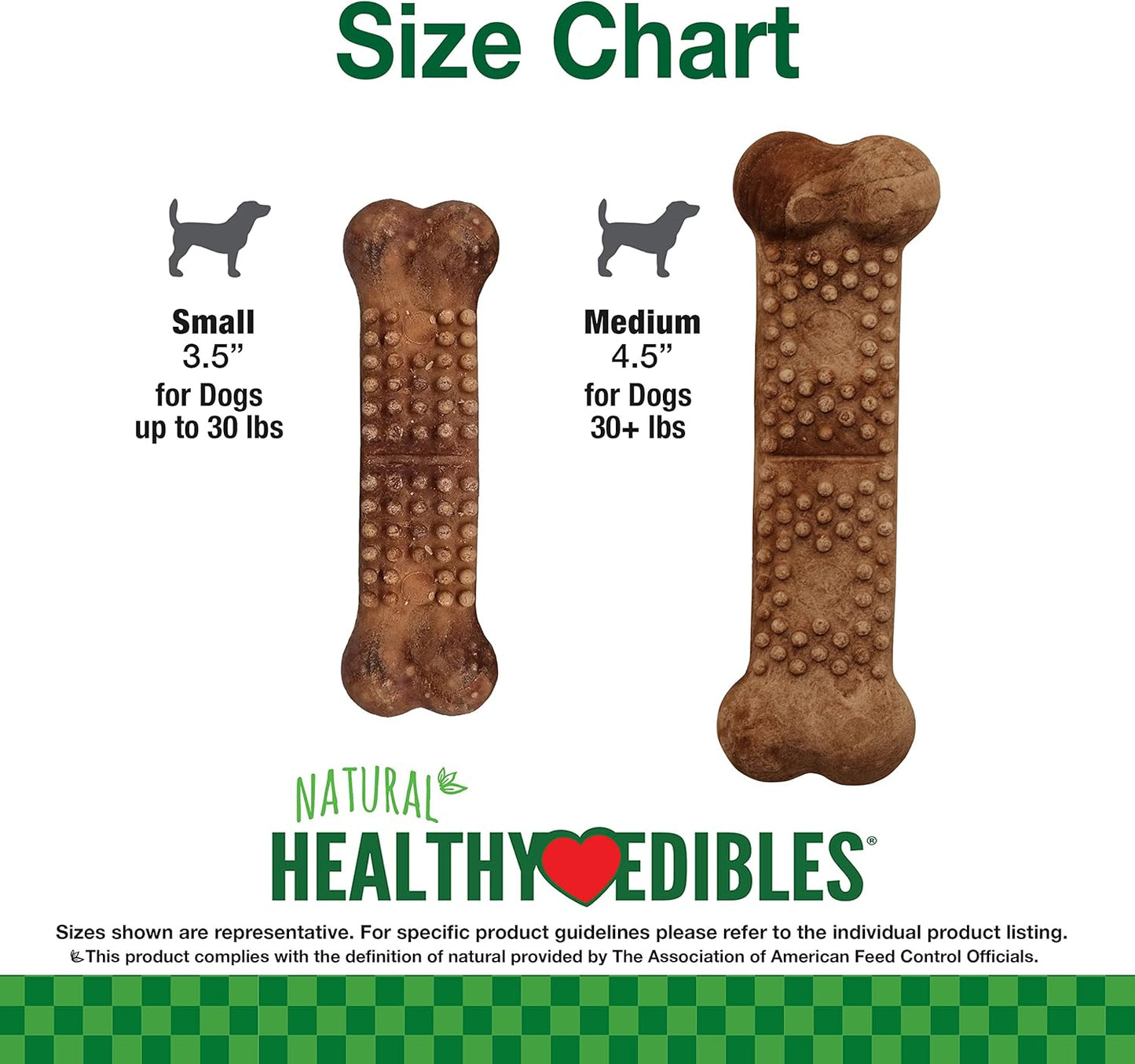 Nylabone natural healthy edibles meaty center beef 3.3oz treat 4 small