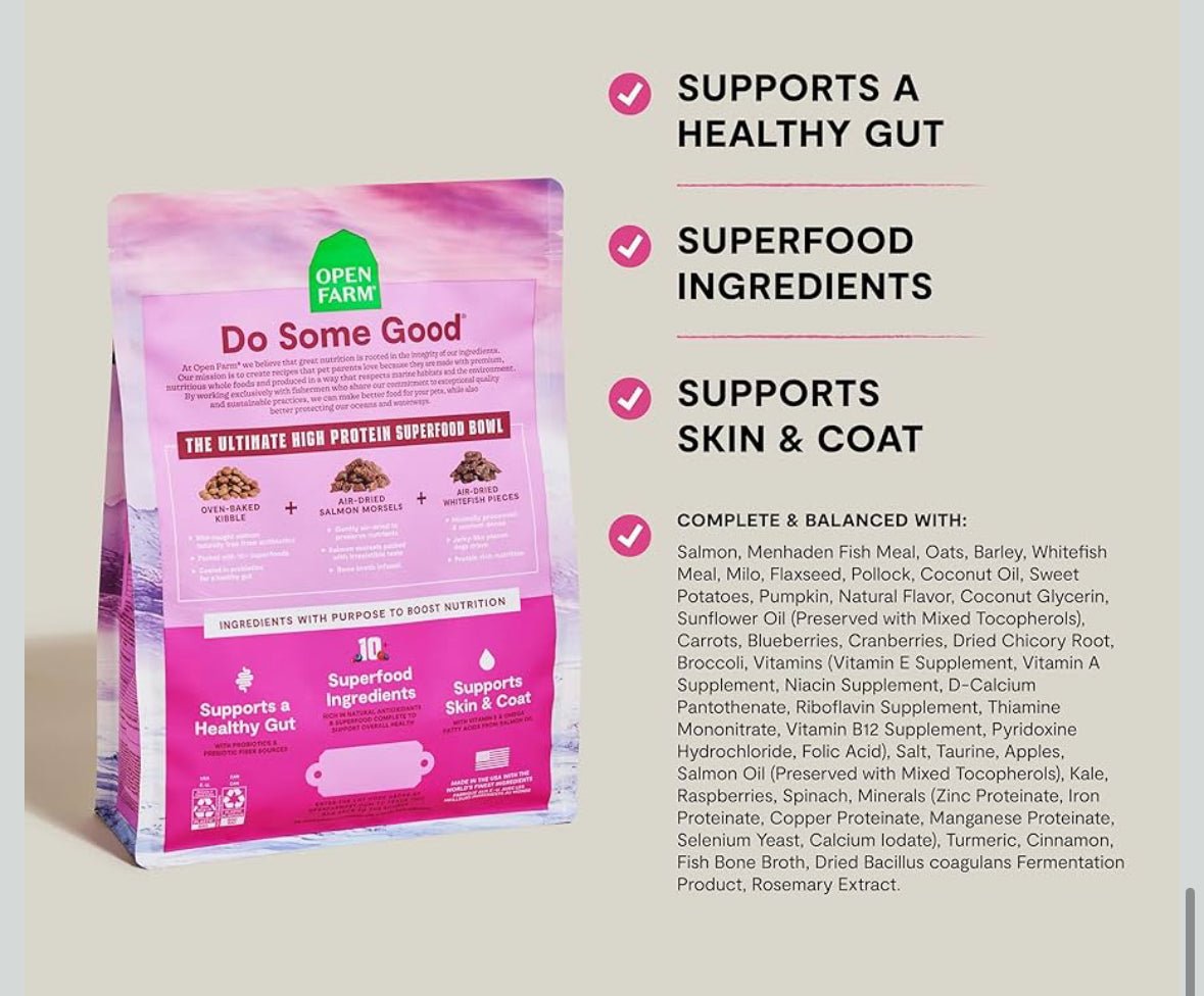 Open farm epic blend salmon superfood recipe dog food 3.5lbs