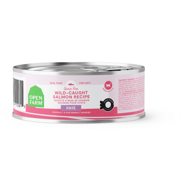 Open farm grain free wild caught salmon recipe wet canned cat food 2.8oz