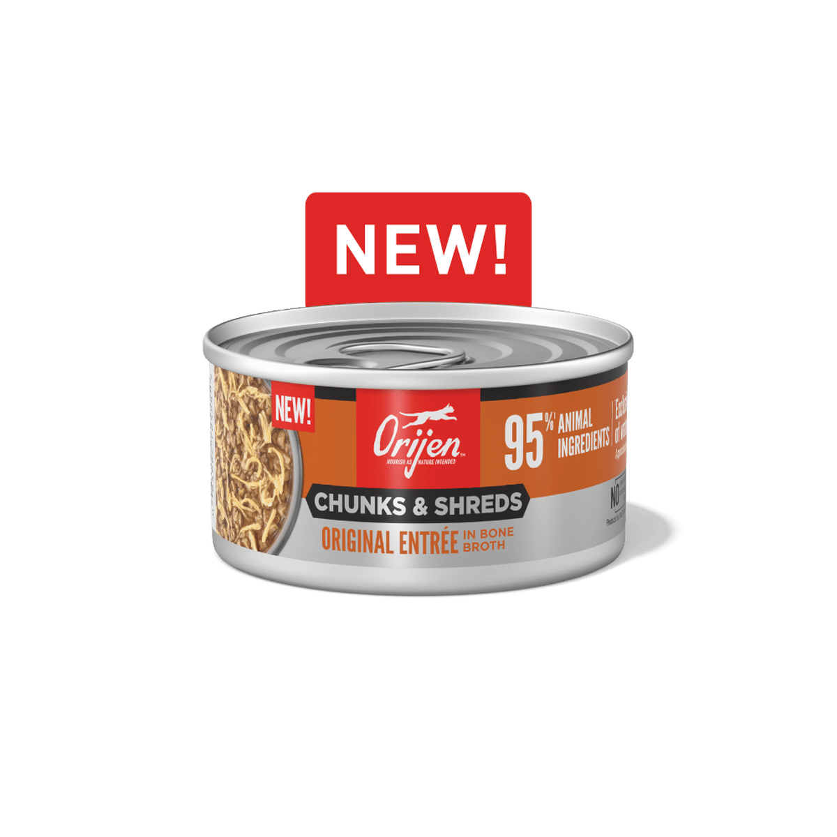 Orijen chunks & shreds original entree canned cat food 3oz wet food
