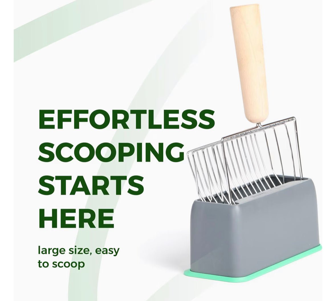 PACO & PEPPER Cat Litter Scoop with Base Holder, 11 - in