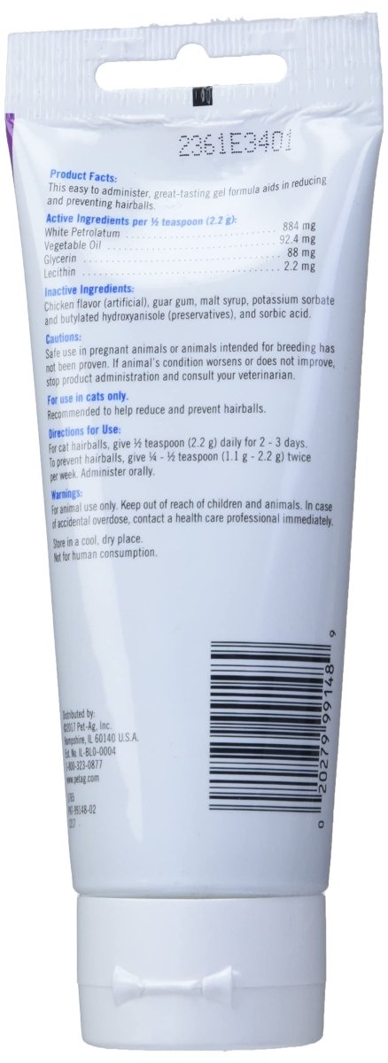 PetAg Hairball Solution Cat Gel For Pets - 3.5 oz