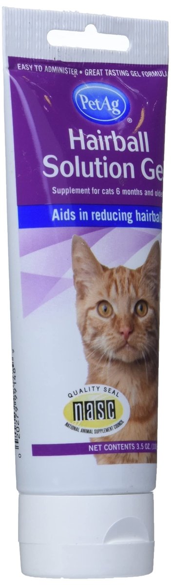 PetAg Hairball Solution Cat Gel For Pets - 3.5 oz