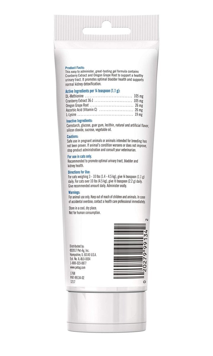 PetAg UT Solution Gel For Cat - Support a Healthy Urinary Tract - 0.22