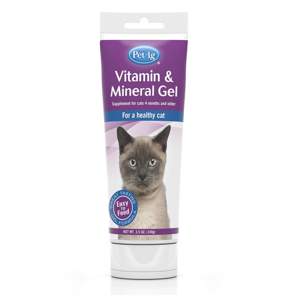 PetAg Vitamin Mineral Gel for Cats - For A Healthy Cat - 3.5 oz