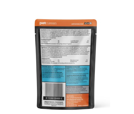 Petcurean go booster digestive health - minced chicken and duck with gravy