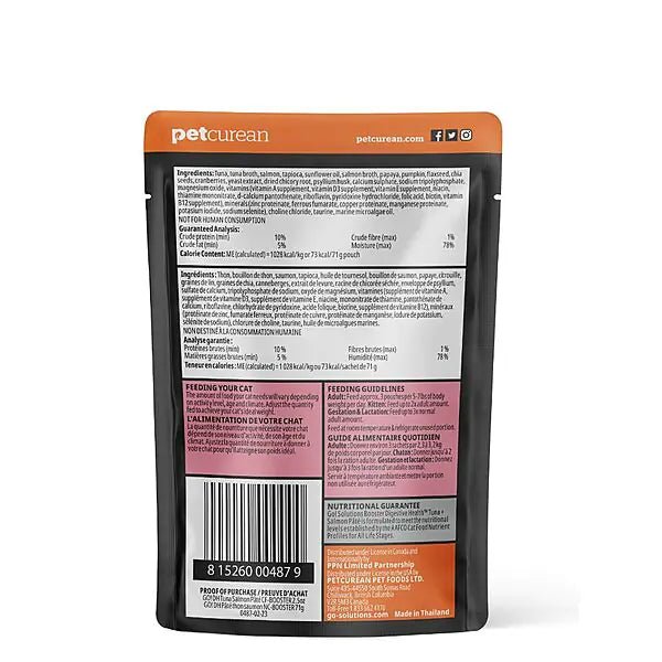 Petcurean go booster digestive health - tuna and salmon pate