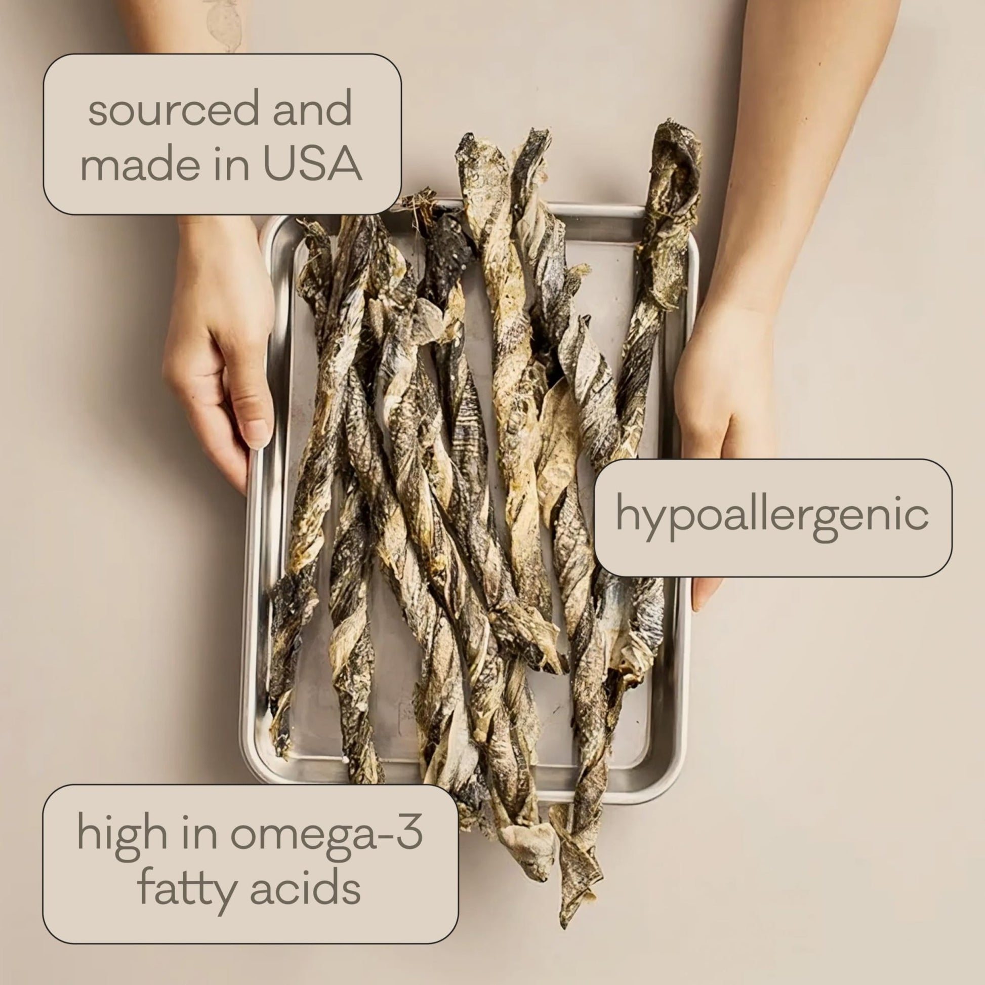 Polkadog Cod Skins Dog Treat - Lean Protein, Made In Usa, Single - Ingredient, Grain & Gluten Free, For All Breeds - Crunchy Fish Skin Treat For Teeth Health, 4.7Oz Regular