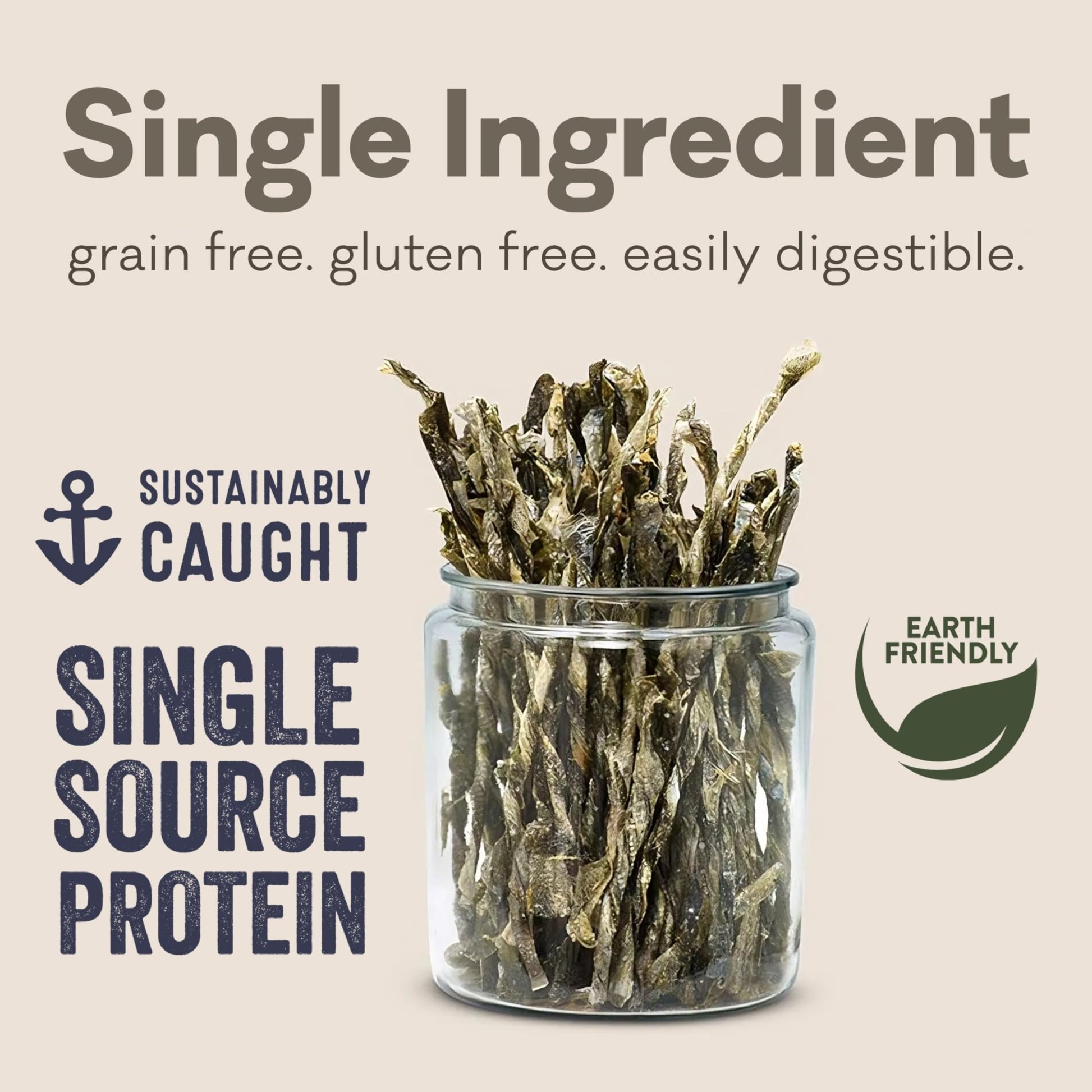 Polkadog Cod Skins Dog Treat - Lean Protein, Made In Usa, Single - Ingredient, Grain & Gluten Free, For All Breeds - Crunchy Fish Skin Treat For Teeth Health, 4.7Oz Regular