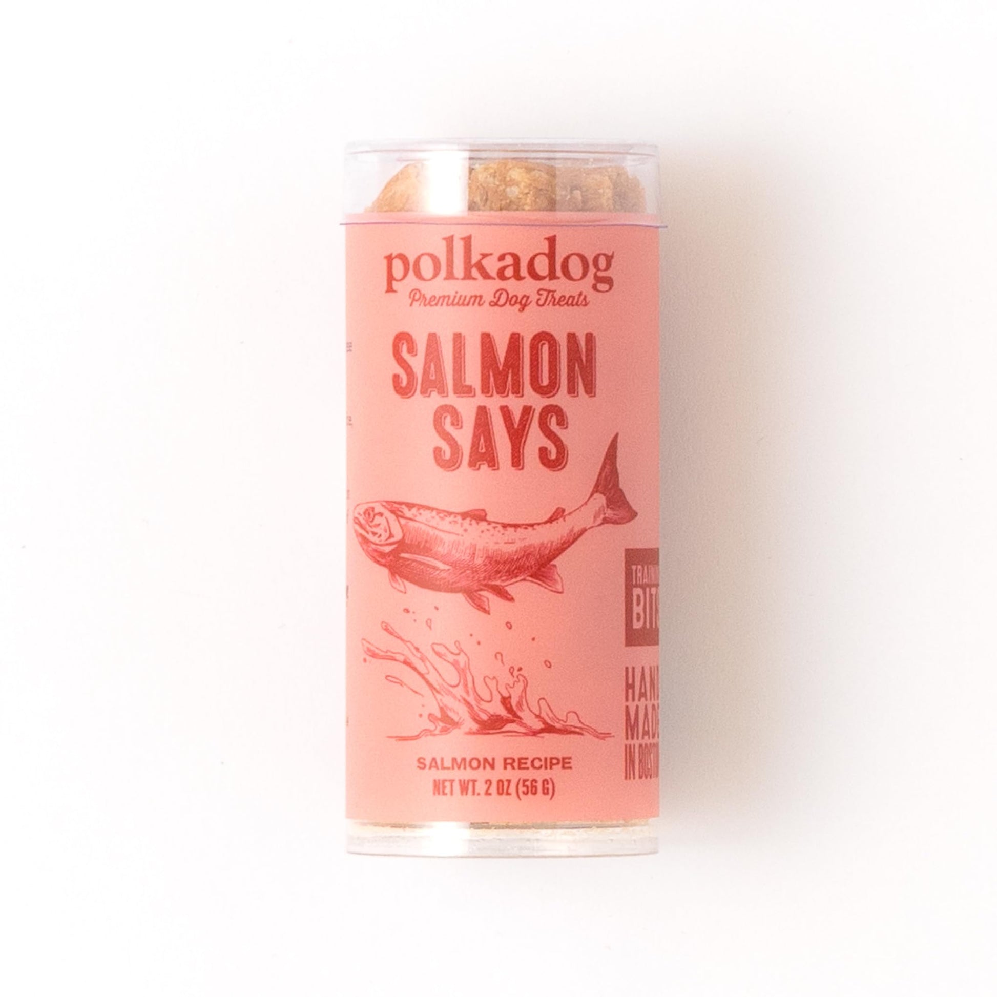 Polkadog Salmon Says Training Bits 2Oz - Omega - 3 Rich, Low Fat Healthy Dog Treat - Digestible, Vitamin & Mineral Packed Dog Snacks - Crunchy 3 - Ingredient Treat, Ideal For Dogs With Allergies