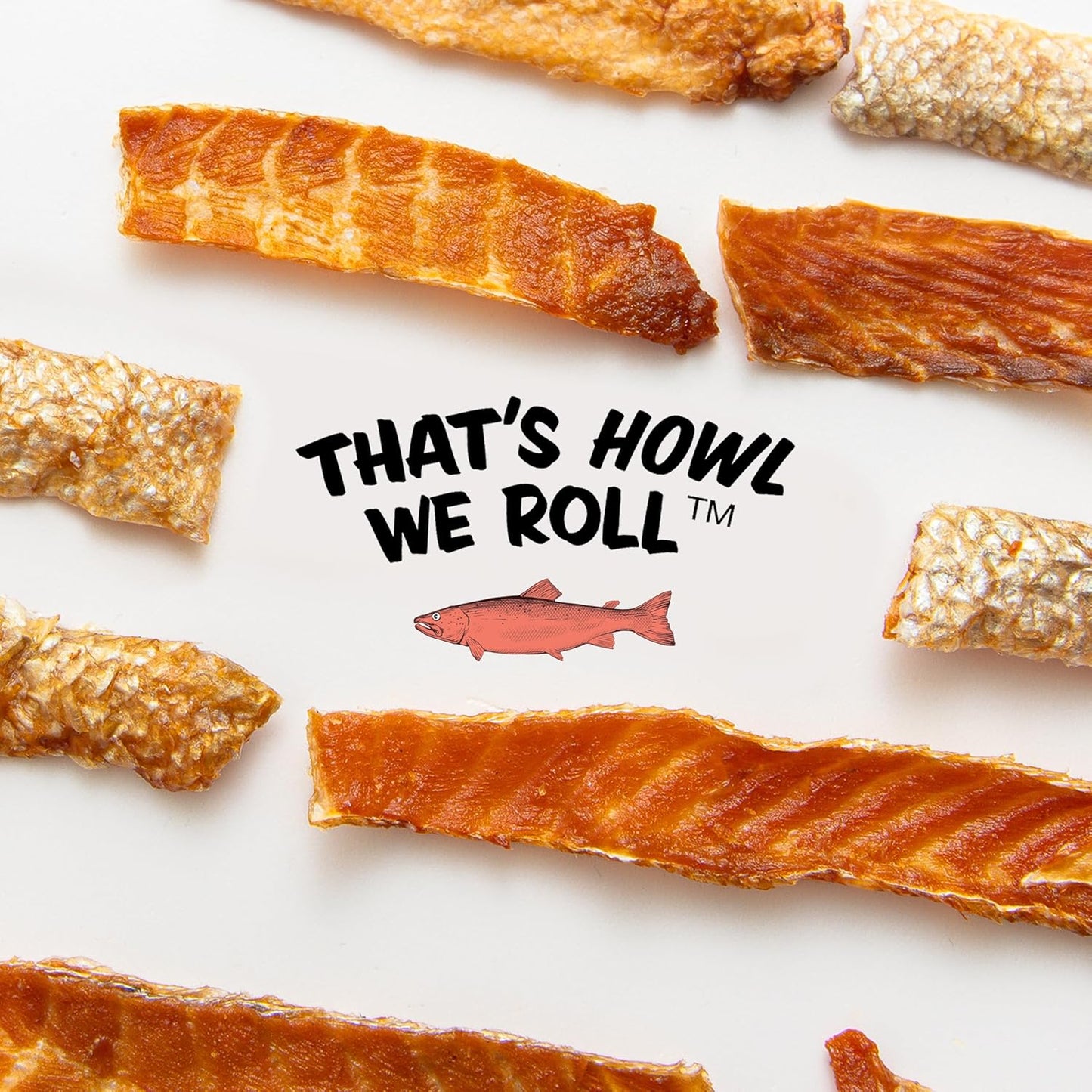Polkadog salmon skins shorties 3oz dog cat treats