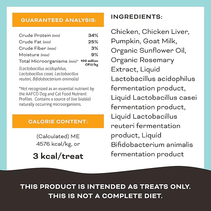 Primal freeze dried chicken pumpkin goat milk dog treats 2oz
