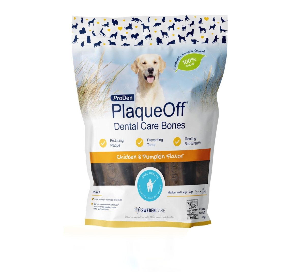 ProDen PlaqueOff Dental Bones Chicken & Pumpkin 17 Ounce