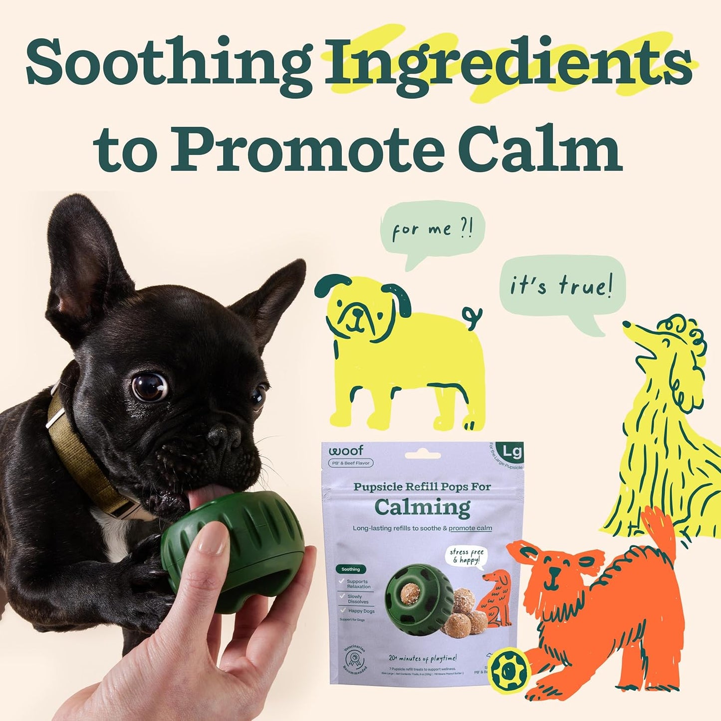 Pupsicle refills for calming 7 pops for dogs