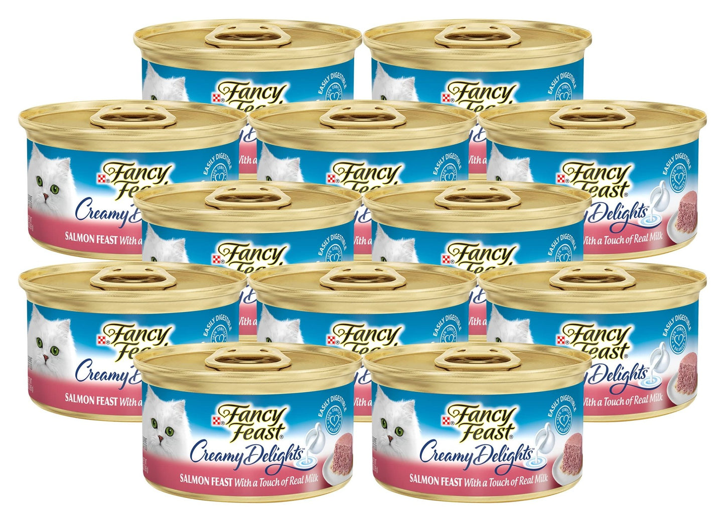 Purina Fancy Feast Creamy Delights Wet Cat Food Variety Salmon)