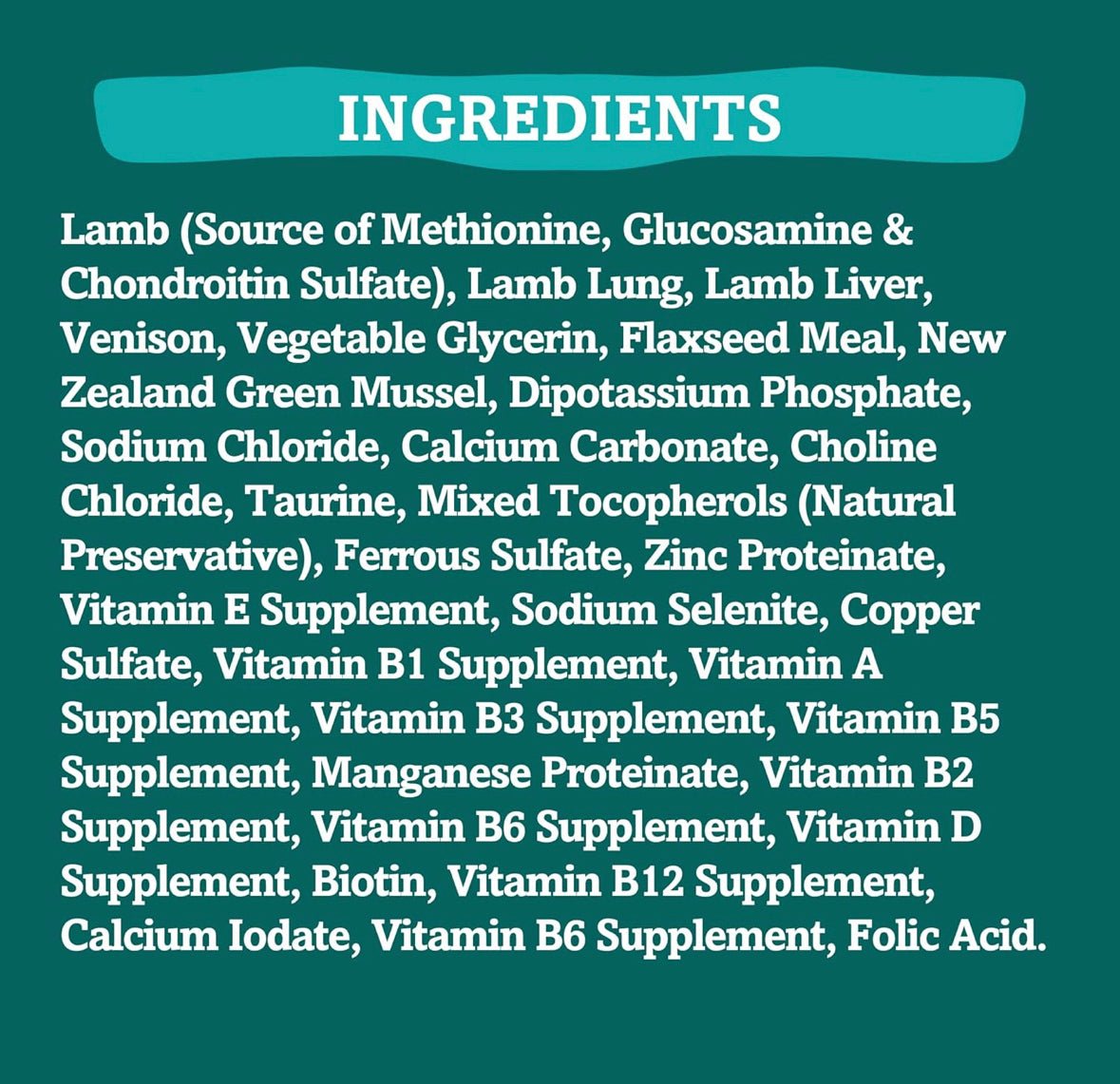 RawTernative Air Dried Dog Food, High Protein, Over 90% Real Lamb, Organs, & Venison + New Zealand Green Lipped Mussels, Complete Meal or Topper, Grain Free, Gluten Free, Non GMO, (3 lb Bag)