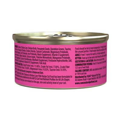 Rawz chicken and liver pate cat food