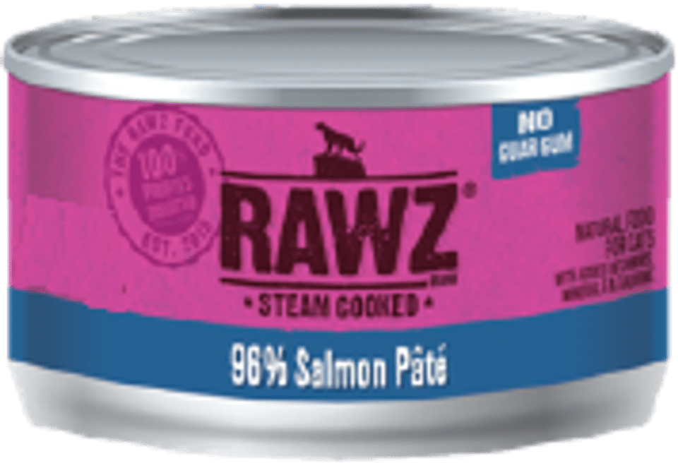 Rawz salmon pate wet canned cat food 3oz