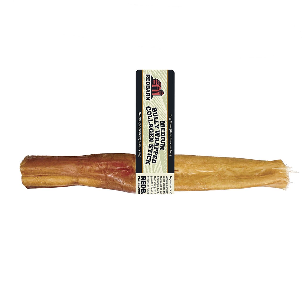 Redbarn medium bully wrapped collagen stick dog treat chew