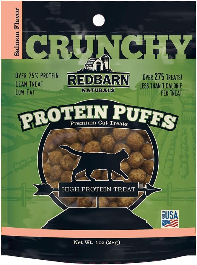 Redbarn Pet Products 700083 Protein Puffs Cat Salmon Dry - Pet - Food, 1 Oz