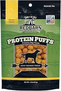 Redbarn Protein Puffs Grain - Free Cheese Flavor Dog Treats, 1.8 - oz pouch