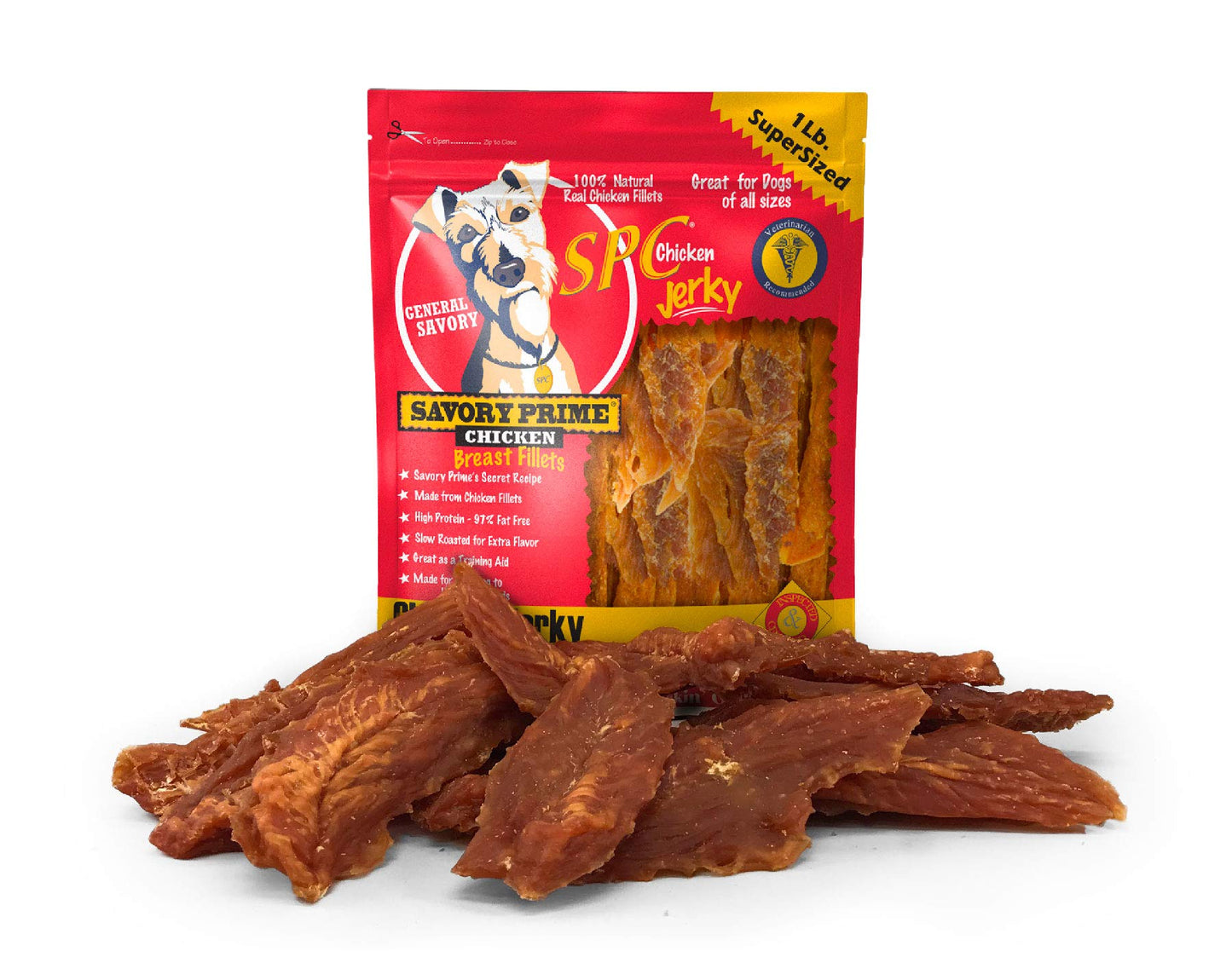 Savory Prime Chicken Jerky Treat, 16 - Ounce, All Breed Sizes, Model: 30016