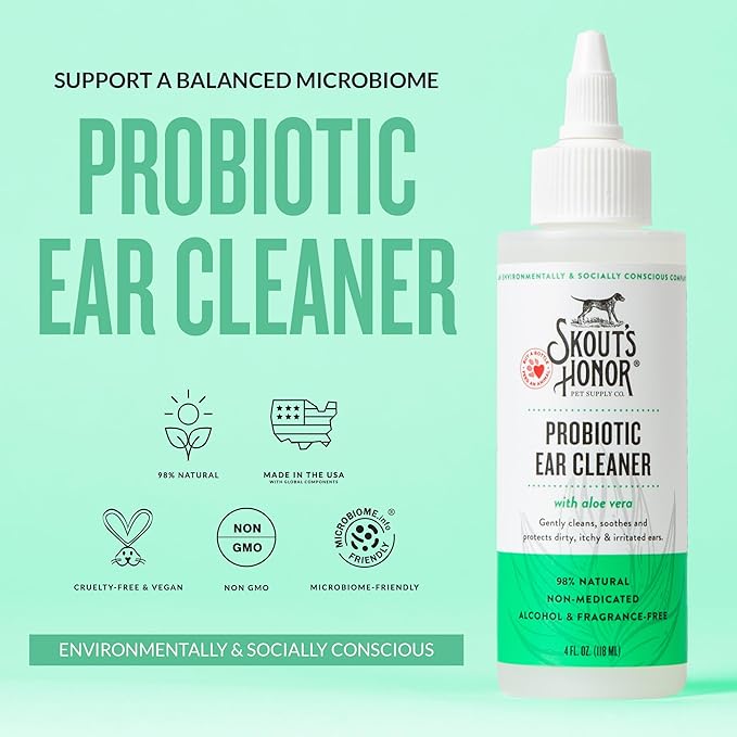 Skouts honor probiotic ear cleaner with aloe Vera 4 oz